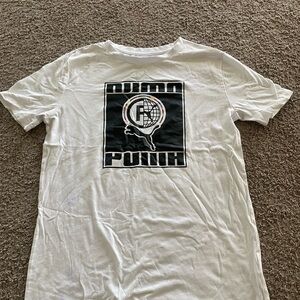 Boys Puma WhiteGraphic  T-Shirt